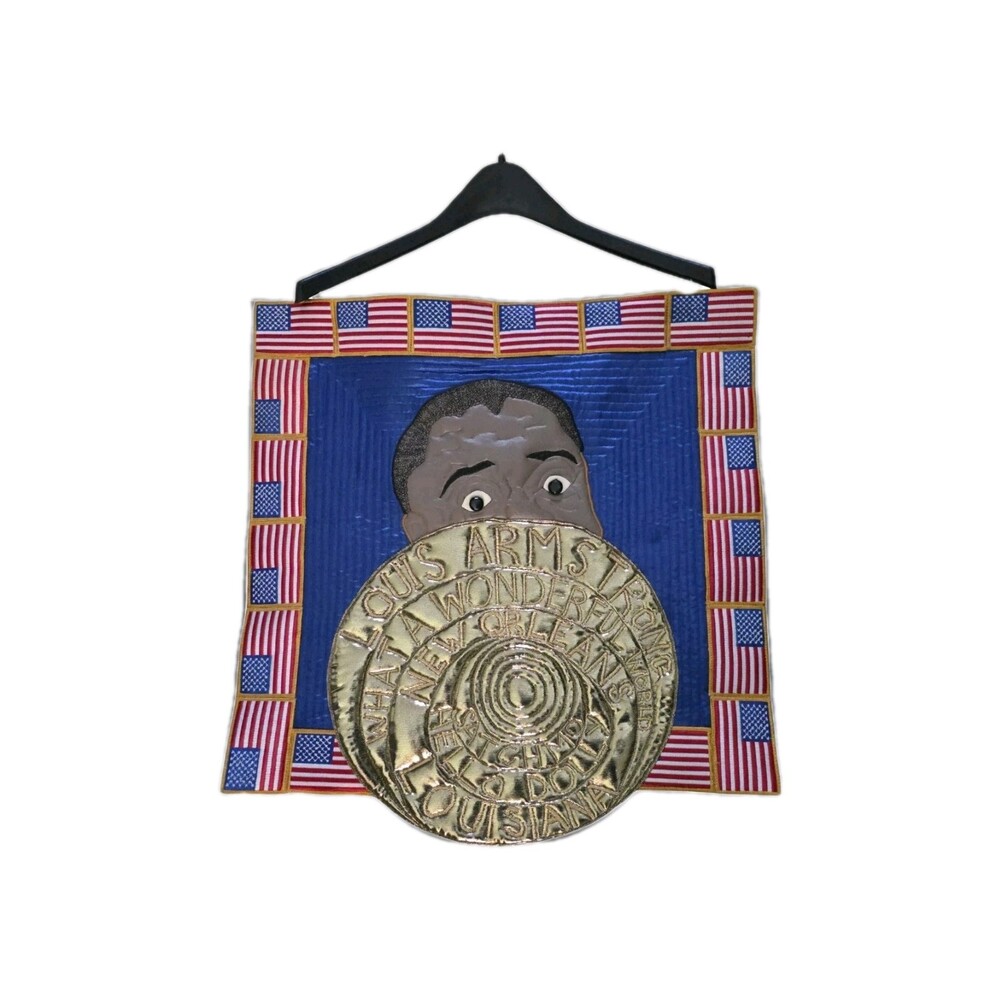 Annie Odell Louis Armstrong What a Wonderful World Quilted Wall Hanging